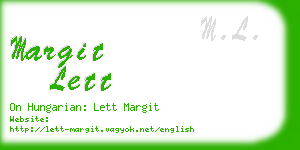 margit lett business card